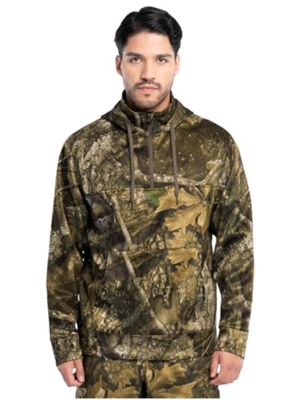 Realtree Half Zip Pullover Bonded Fleece Hoodie Mens Hooded Sweatshirt